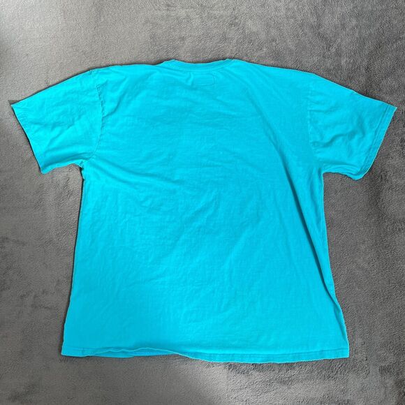 Maison Noir Smiley Face Spray Paint Blue Crewneck Shirt Men's Size 3XL - Picture 2 of 7